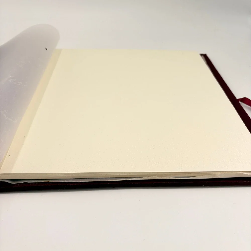 Pottery Barn Velvet Tree‎ of Life Photo Album Scrapbook Burgundy Red 12x12